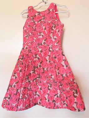 kate spade Pink and Green Floral A-Line Midi Dress